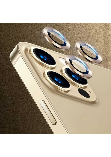 iPhone 11/12/12 Mini Uyumlu Kamera Koruyucu Gold Renk