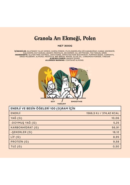 The Good Wild Glütensiz, Şeker İlavesiz Granola Arı Ekmeği & Polen 300 G