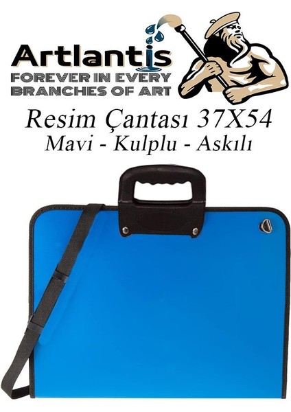 Resim Çantası Fermuarlı Kulplu 37X54 cm 1 Adet Teknik Resim Dosya Çantası 35X50 cm Askılı Proje Çantası Okul Sınıf