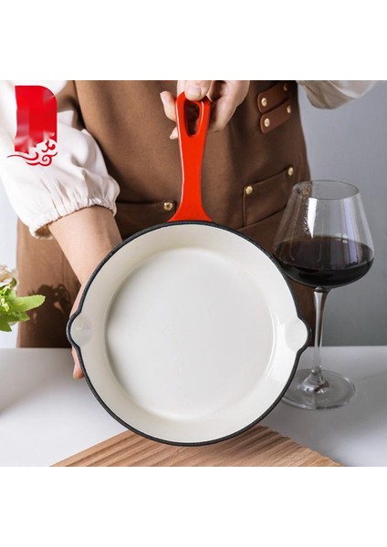 Enjoy Home Emaye Düz Tabanlı Yapışmaz Tava Ev Küçük Kızartma Tavası Indüksiyon Ocak Gaz Sobası Genellikle Uygulanabilir (Yurt Dışından) indirimleri