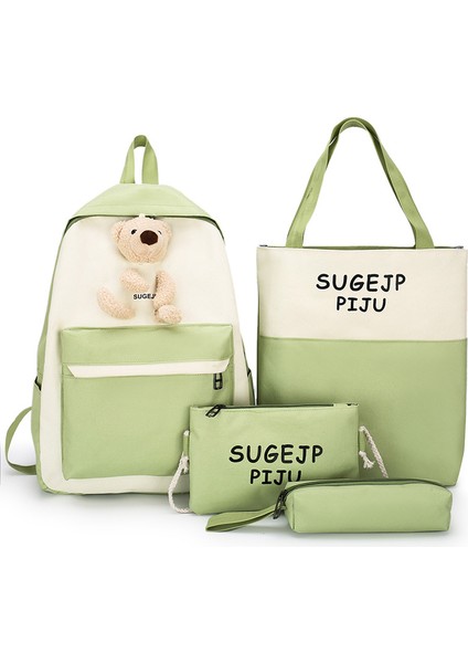 Enjoy Home Kadın Ilkokul Öğrencileri Dört Parçalı Ins Rüzgar Ortaokul Sevimli Üniversite Öğrencileri Büyük Kapasiteli Sırt Çantası (Yurt Dışından)