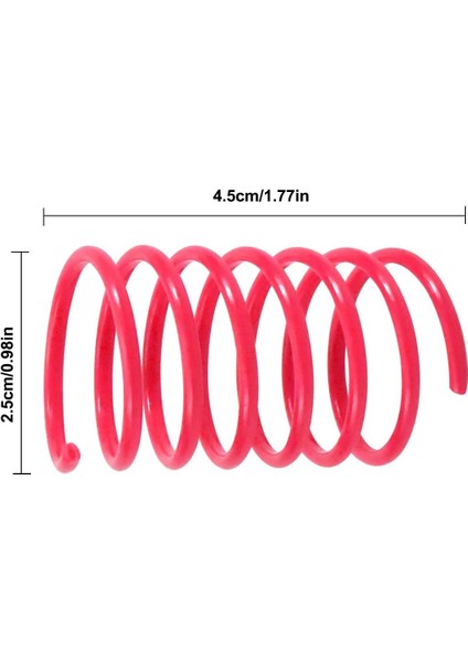 12 Parça Renkli Bahar Kedi Oyuncağı - Interaktif Plastik Spiral Yaylar (Yurt Dışından)