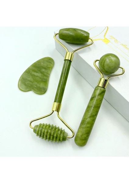 Gesicht ve Gua Sha Set Için Jade Rulo (Yurt Dışından)