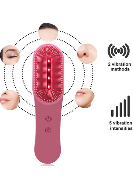 Yüz Temizleme Fırçası Silikon, Şarjlı (Pembe) (Yurt Dışından)