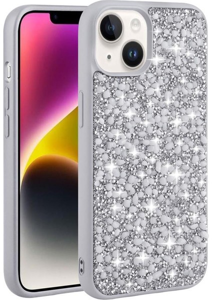 Apple iPhone 14 Plus Kılıf Parlak Taşlı Tasarım Linea Kapak