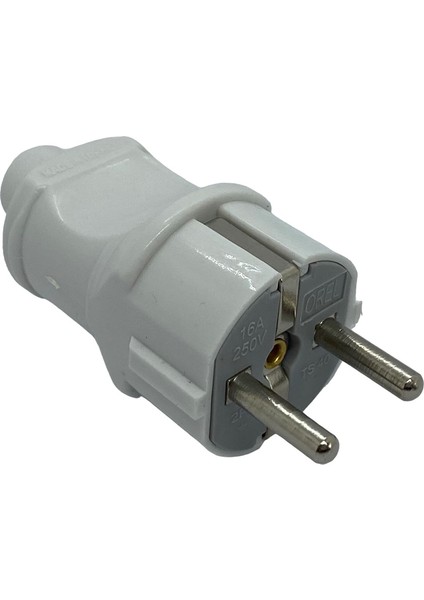 Topraklı Erkek Fiş Düz Tip 16A 250V / Ts Tfb 1010
