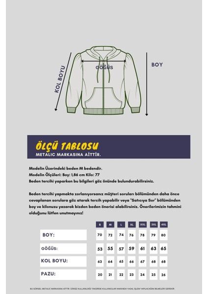 Metalıc Antrasit Kanguru Cepli Kapüşonlu Fermuarlı Içi Pamuklu Erkek Sweatshirt indirimleri