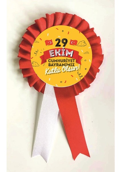 a 29 Ekim Cumhuriyet Bayramı Kurdela , Kurdale Kurdela Yaka Kokartı Kokart Rozet