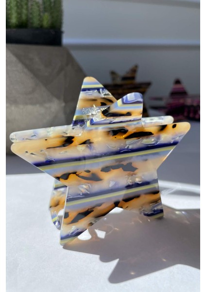 Yıldız Figürlü Ithal Kemik Mandal Toka Mavi SBT1596 fiyatları