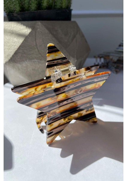 Yıldız Figürlü Ithal Kemik Mandal Toka Kahve SBT1596 fiyatları