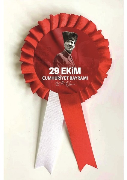 a 29 Ekim Cumhuriyet Bayramı Kurdela , Kurdale Kurdela Yaka Kokartı Kokart Rozet