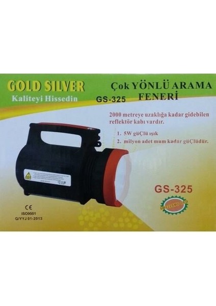 Gold Silver GS-325 10 Watt Şarjlı Projektör