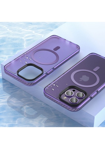 Apple iPhone 14 Pro Kılıf Mat Arka Yüzey Wireless Şarj Özellikli Zore Locik Kılıf
