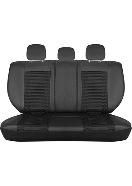 Jeep Comander Lüx Full Deri Oto Koltuk Kılıfı Ön Arka Takım Giydirme Tip Tam Siyah