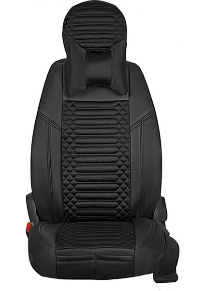 Jeep Comander Lüx Full Deri Oto Koltuk Kılıfı Ön Arka Takım Giydirme Tip Tam Siyah