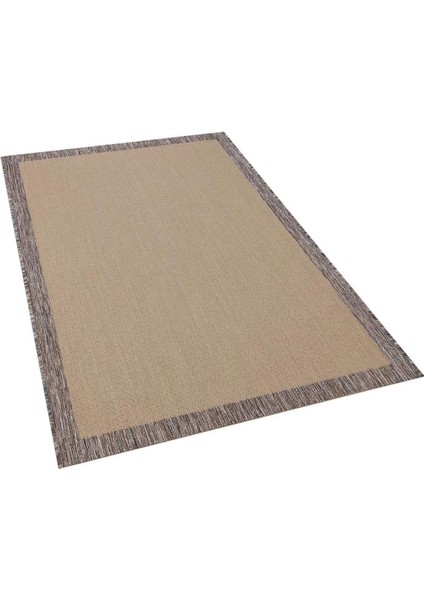 S-9709 Jüt Sisal Bej Kahve Dekoratif Halı