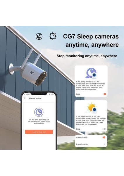 CG7-S3A 2mp 3.3mm Lens Ir LED Full Color Dahılı Pıl Cıft Yonlu Konusma IP65 Solar