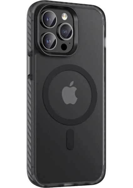 Apple iPhone 14 Pro Max Kılıf Mat Yüzey Wireless Şarj Özellikli Locik Kapak