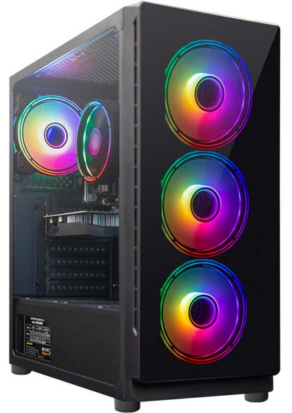 TX4107 Intel Core I5 3470 16GB Ram 1tb SSD 4gb GTX1050TI 23.6 Curved Monitör Freedos Masaüstü Oyun Bilgisayarı