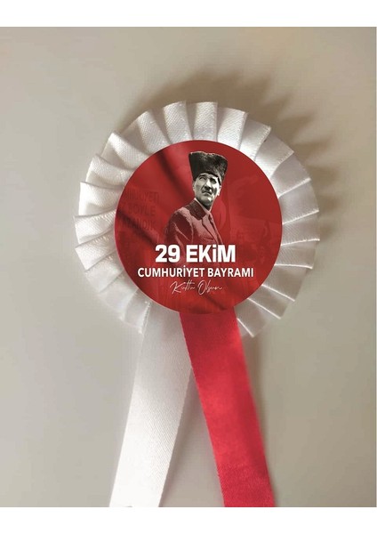 a 29 Ekim Cumhuriyet Bayramı Kurdela , Kurdale Kurdela Yaka Kokartı Kokart Rozet