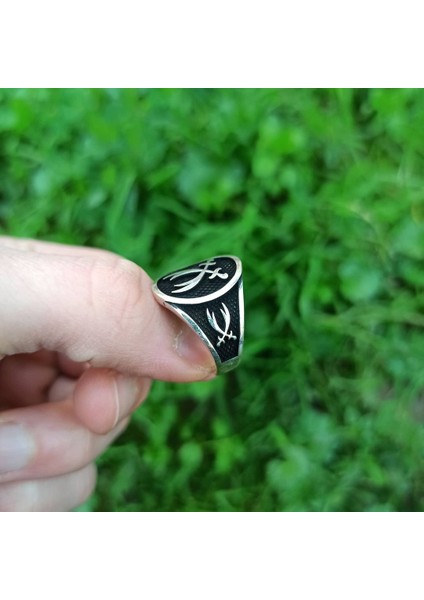 Iki Kılıçlı 925 Ayar Erkek Gümüş Yüzük fiyatları