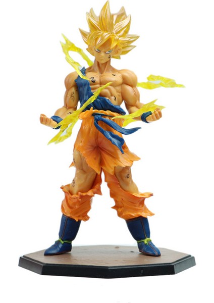 16cm Son Goku Süper Saiyan Figürü Koleksiyonluk Hediye (Yurt Dışından)