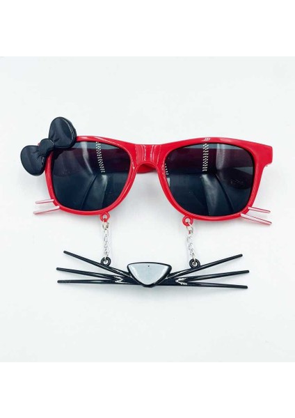 Parti Gözlük Kırmızı Kedi