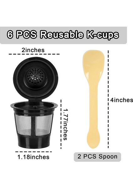 Keurig Için Yeniden Kullanılabilir K Bardaklar, Evrensel Doldurulabilir Kcups Kahve Filtreleri (Yurt Dışından) fiyatları