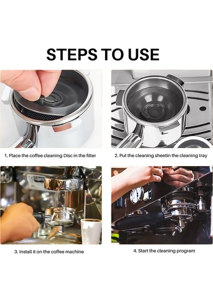 Breville 9 Serisi Espresso Makinesi Için 4 Adet Espresso Temizleme Diski (Yurt Dışından)