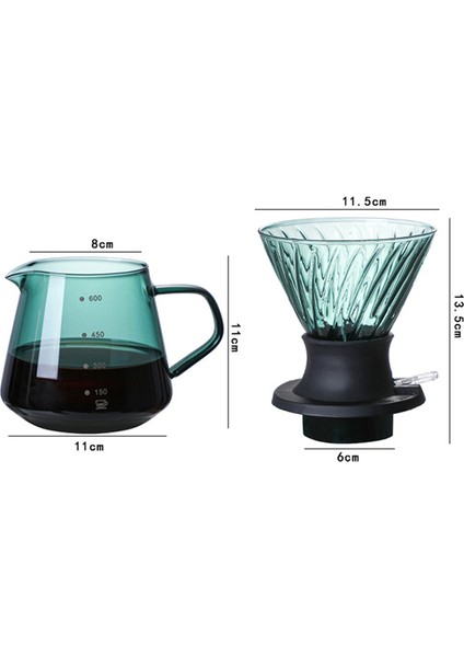 600 ml Daldırma Damlatıcı Anahtarı Cam V60 Kahve Makinesi Üzerine Dökün V Şekli Damla Kahve Damlatıcı ve Filtreler Şeffaf (Yurt Dışından) fiyatları