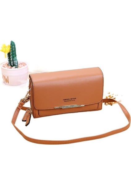 Bayanlar Cüzdan Çok Fonksiyonlu Omuz Çantası Debriyaj Bozuk Para Cüzdanı (Yurt Dışından)