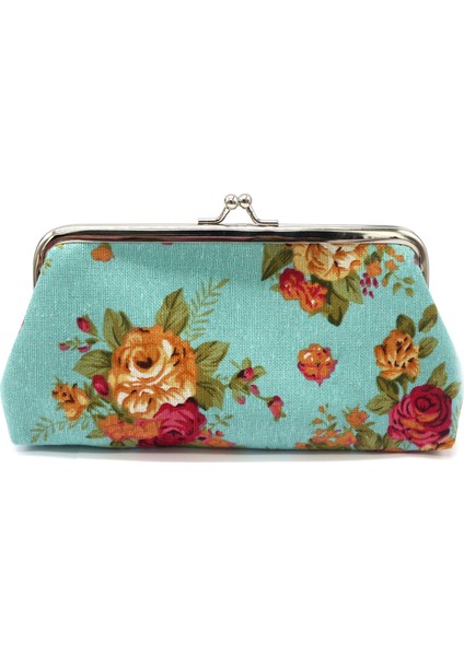 Uzun Büyük Gül Kanvas Tek Katlı Cep Telefonu Çantası Bozuk Para Cüzdanı (Yurt Dışından)