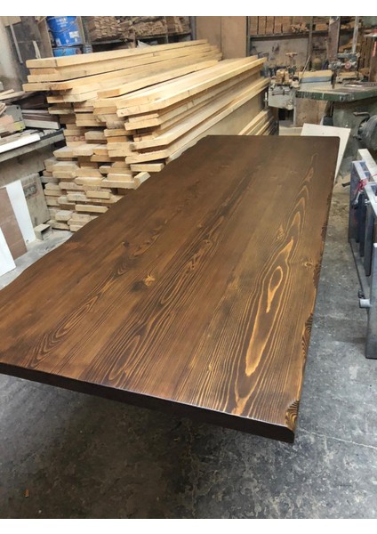 Kütük Masa Üstü Tablası Ceviz Rengi 240X100.CM