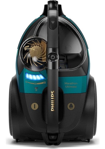 899 W Marathone Ultimate Series Turbo Başlıklı, LED Başlık 2.2 Lt Toz Torbasız Süpürge, Çam Yeşili