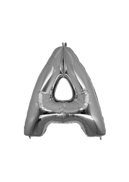 A Harfi Gümüş Folyo Balon 16 Inch 40 cm