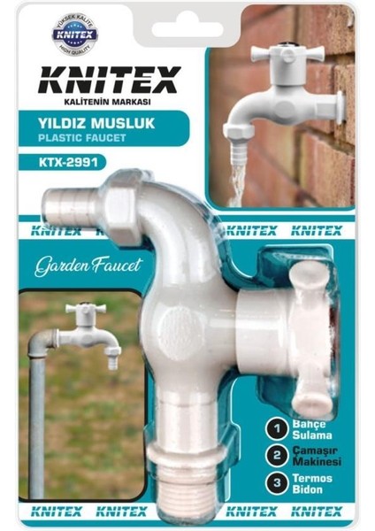 Knıtex Plastik Yıldız Musluk KTX-2991