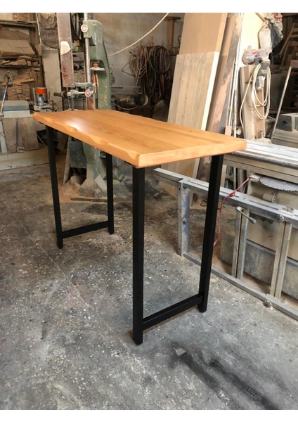 Kütük Bar Masası Naturel Kayın Rengi Ölçüsü 120X60.CM