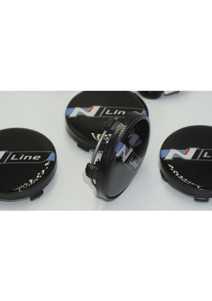 Hyundai N Line Logo Siyah Jant Göbeği Kapak Seti 60MM