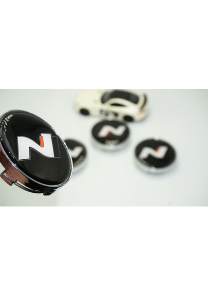 Hyundai N Line Logo Jant Göbeği Gümüş Siyah Kapak Seti 60MM fiyatları