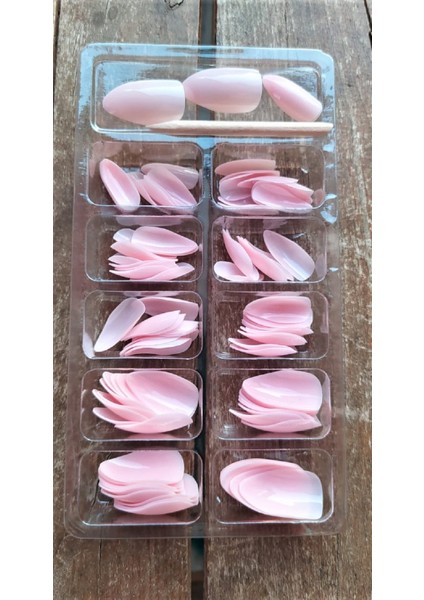 Mys 1 Kalite Yeni Sezon 100 Lü Tam Set Tırnak ( Pembe )