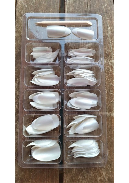 Mys 1 Kalite Yeni Sezon 100 Lü Tam Set Tırnak( Beyazfresh )