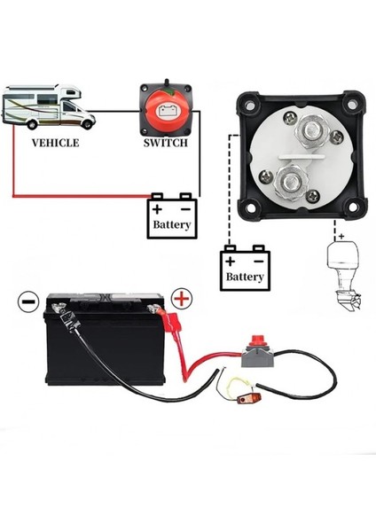 Tekne Akü Şalteri 275A 2p 12-24V On-Off