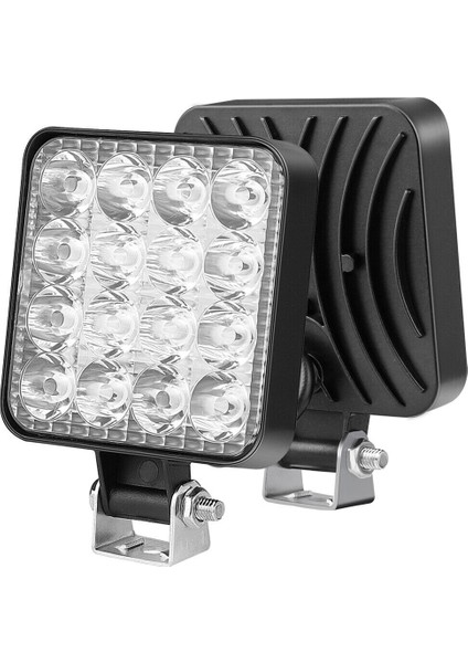 Off Road Traktör Tir Kamyon Sis Fari Ve Çalışma Lambası 16 Led Kare Plastik Kasa 3 Inç 84 MM fiyatları