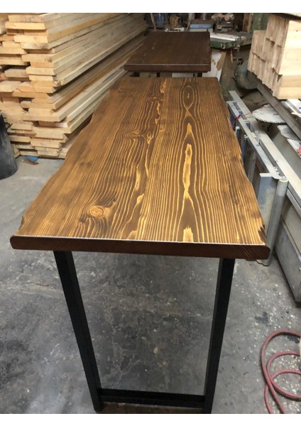 Kütük Bar Masası Ceviz Renk 60X140.CM