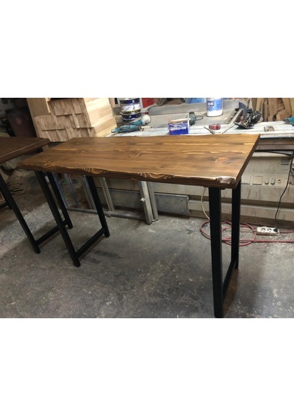 Kütük Bar Masası Ceviz Renk 60X140.CM