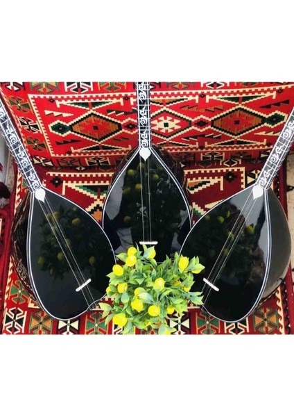 Siyah Inci Yarı Profesyonel Kısa Sap Bağlama