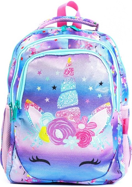 Yeni Sezon Beslenme Çantası ve Kalemlik Hediyeli Ortopedik -Unicorn Desenli 3 ' Lü Okul Çantası Seti fırsatları