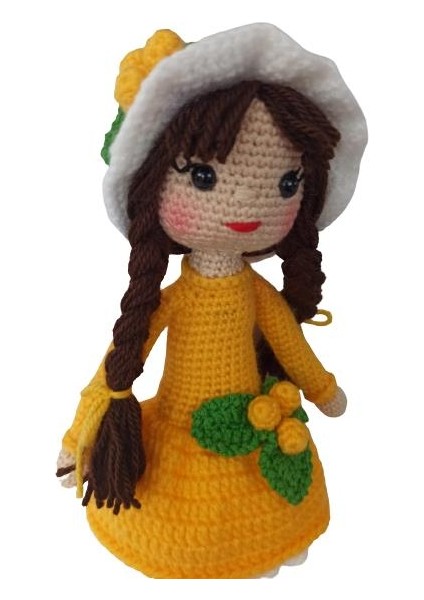Sarı Kikona Çiçeği Bebek Amigurumi Organik Oyuncak indirimleri