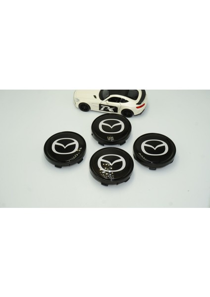 Mazda Jant Göbeği Siyah Kapak Seti 60MM