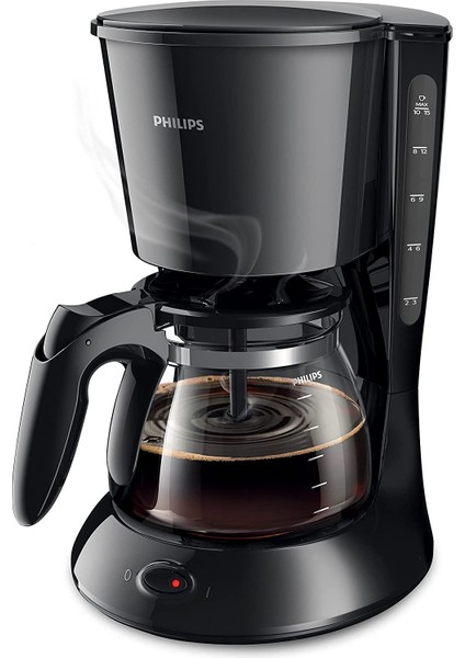 Philips HD7461/20 Kahve Makinesi, 1.2 L Cam Sürahili, Makinede Yıkanabilir, 1000 W, Siyah